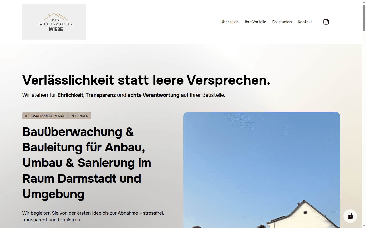 derbauueberwacher.de — Website für Heinrich Wiebe, Bauüberwacher